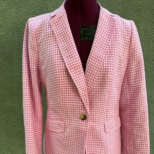 Hot pink Gingham blazer